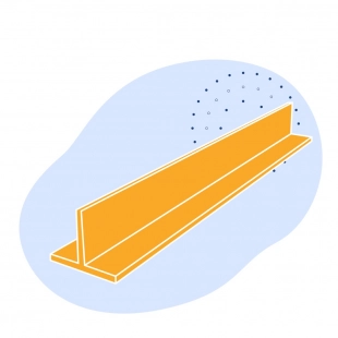 Латунный профиль Т-образный 14 мм ЛС59-1
