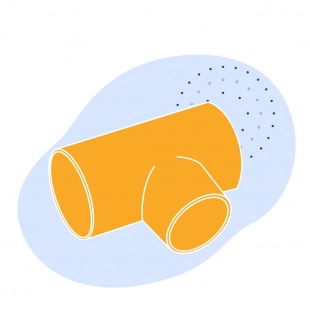 Чугунный тройник двухраструбный с фланцевым отводом Ду 1100x600 мм ГОСТ ISO 2531-2012