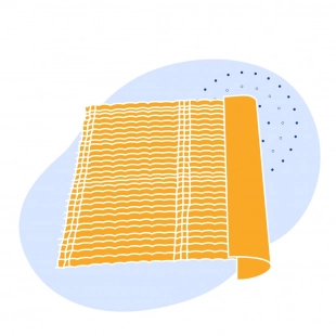 Сито с фальцами квадратная ячейка 55x10 мм