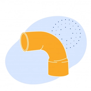 Чугунный угольник проходной 90° Ду 32 мм ГОСТ 8946-75