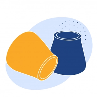 Переход оцинкованный концентрический Ду 219x108 мм