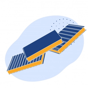 Стеновая сэндвич-панель пенополистирол 80х1200(1190) мм
