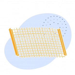 Сито с поперечной натяжкой 4х4 мм 1570х1065x2 мм