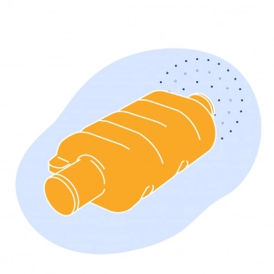 Судовой глушитель 300х2350х2180х533х2 мм