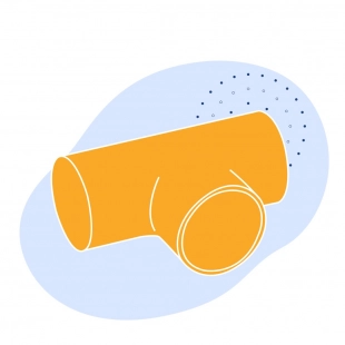 Титановый тройник 114.3х2.5 мм ВТ1-0 ГОСТ 17376-2001