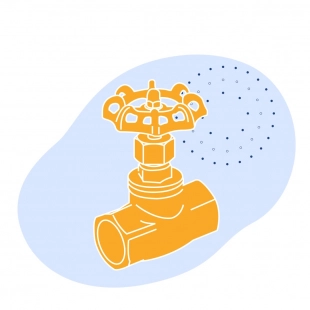 Вентиль нержавеющий игольчатый сварной Ду 20 мм AISI 304