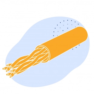 Витая пара кроссовая U/UTP 6 4 пары 24 AWG неэкранированная