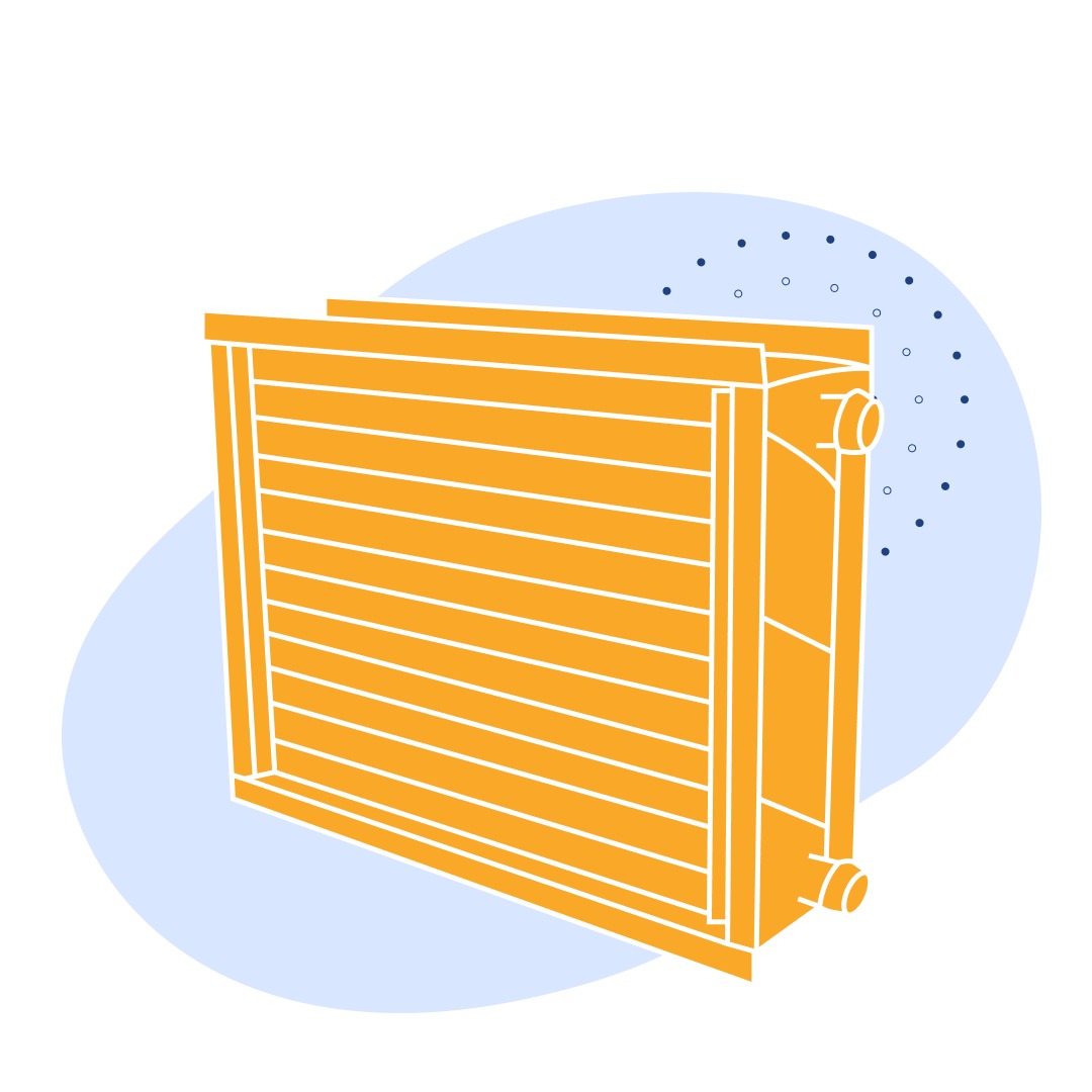 Калорифер паровой 122.1 кВт±8% 5000 м3/ч 27.84 м2±1.5%