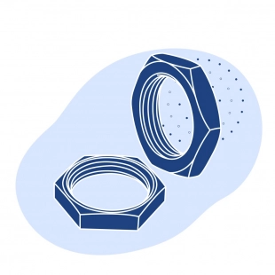 Контргайка нержавеющая Ду 20 мм AISI 304