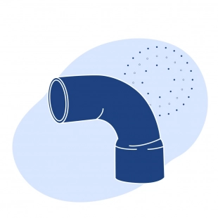 Чугунный угольник проходной 90° Ду 32 мм ГОСТ 8946-75