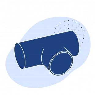 Титановый тройник 114.3х2.5 мм ВТ1-0 ГОСТ 17376-2001