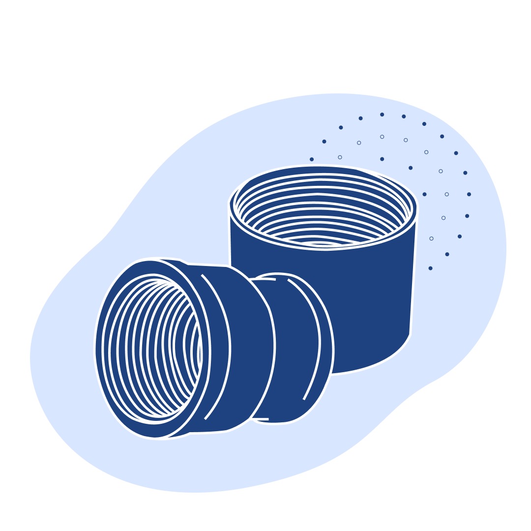 Муфта комбинированная НР Ду 32x25 мм