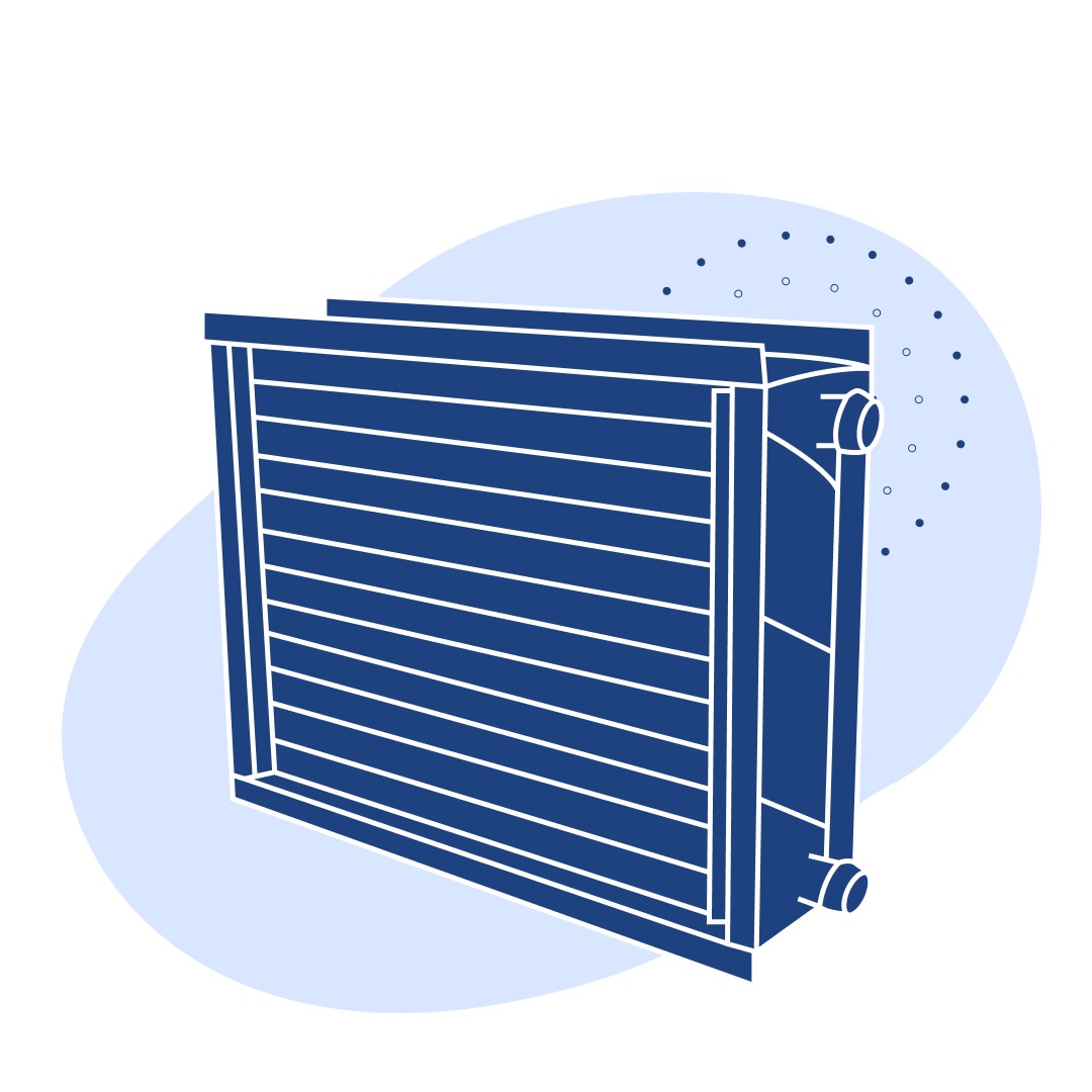 Калорифер паровой 122.1 кВт±8% 5000 м3/ч 27.84 м2±1.5%